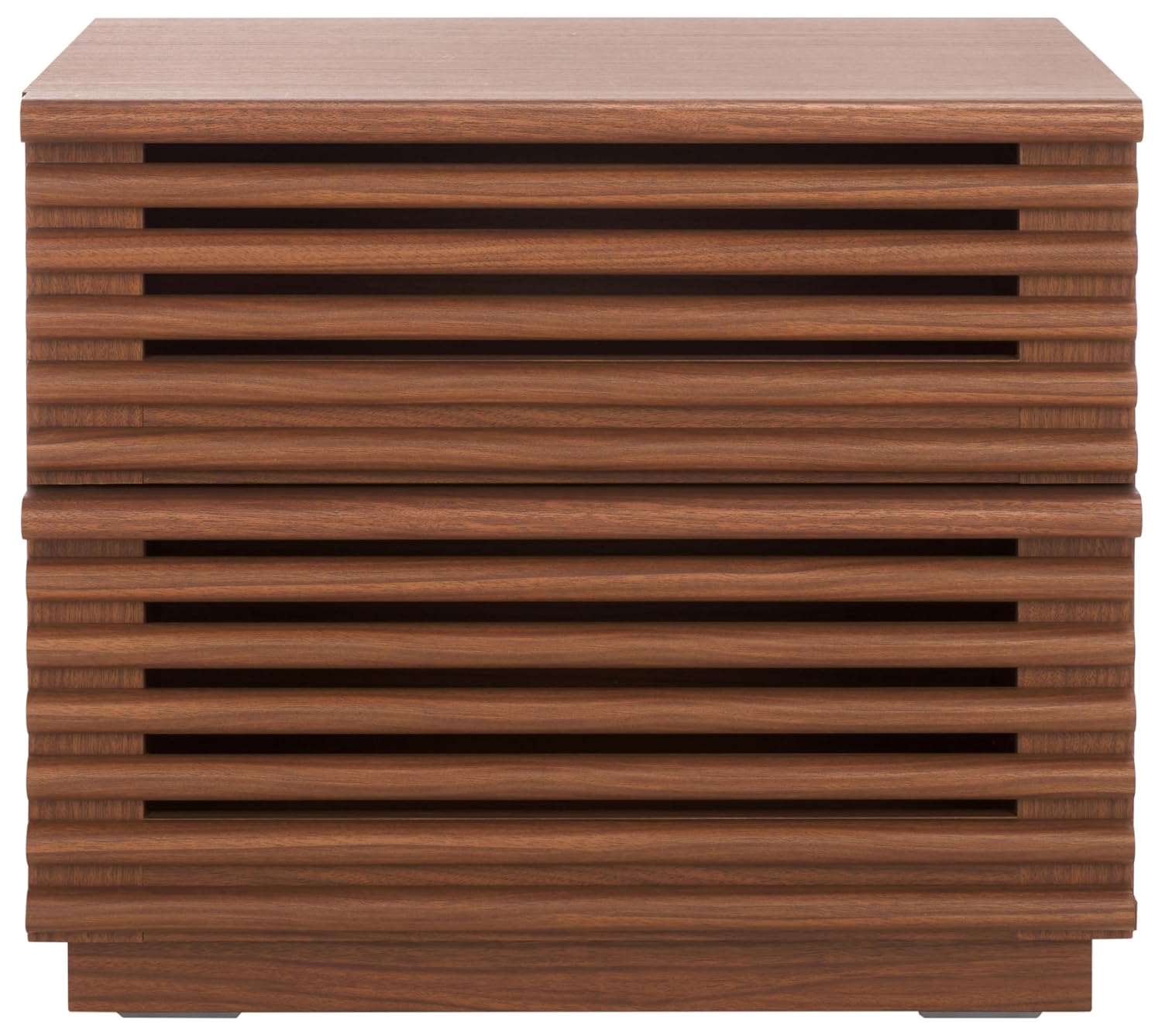 Solid Wood Nightstand 2 Drawers - طاولة جانبية للسرير من 