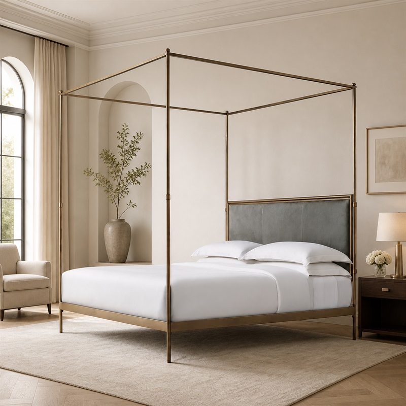 Canopy Bed Frame Metal Queen - إطار سرير معدني عصري بحجم كوين