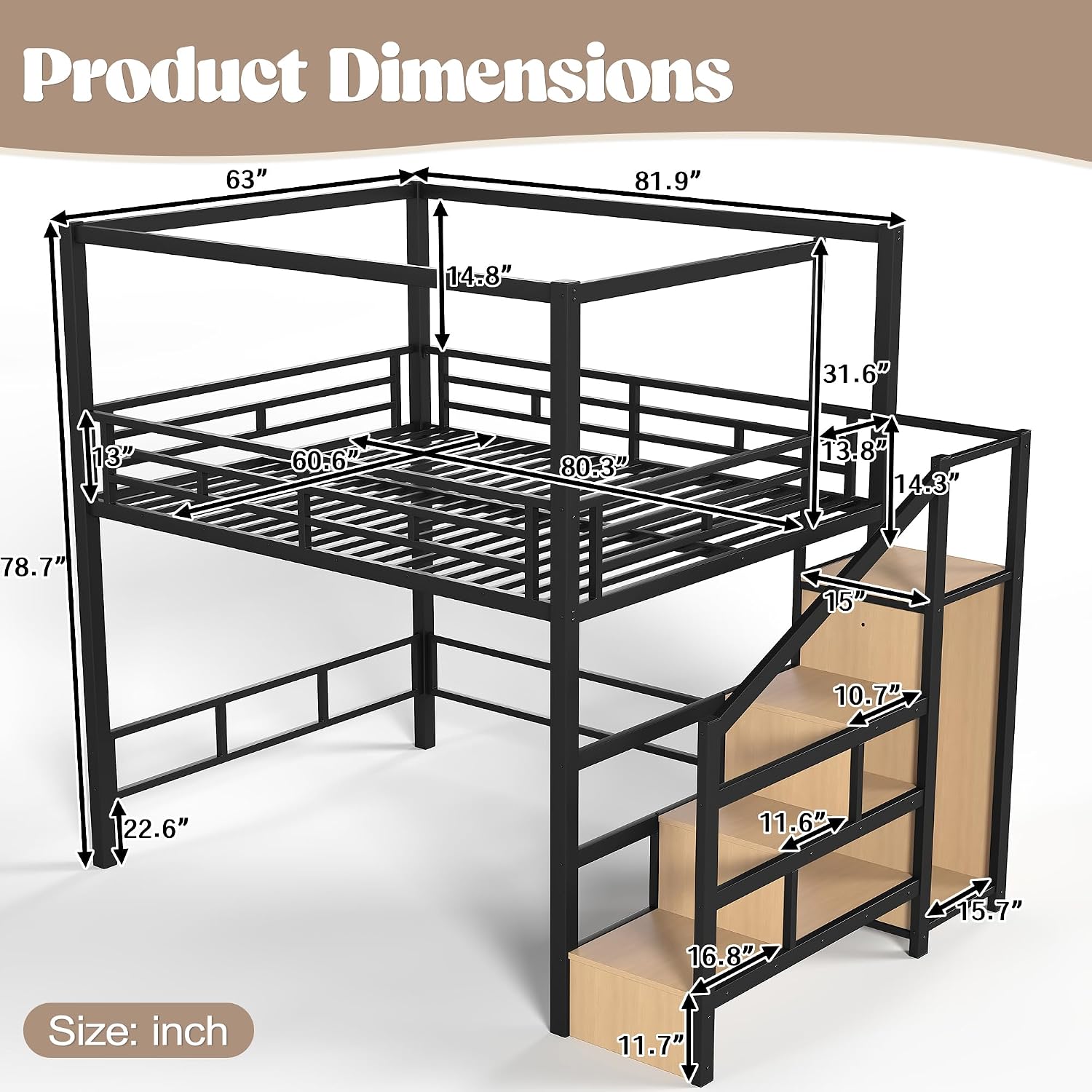 Canopy Bed Frame Metal Queen - سرير علوي بتصميم 