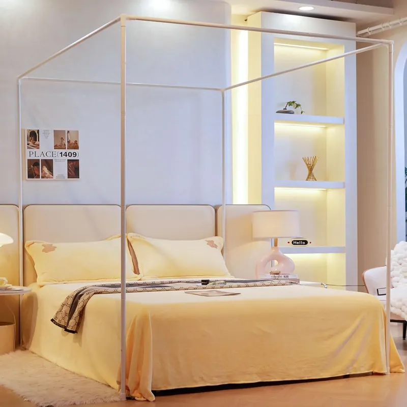 Canopy Bed Frame Metal Queen - أعمدة إطار سرير ممتازة لسرير كوين،
