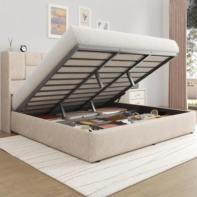 Gas Lift Storage Bed Hydraulic - إطار سرير مع رفع هيدروليكي بالغاز