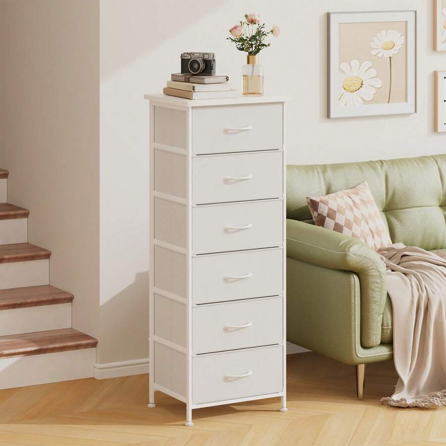Bedroom Furniture - طاولة جانبية تومنك بـ 6 أدراج،