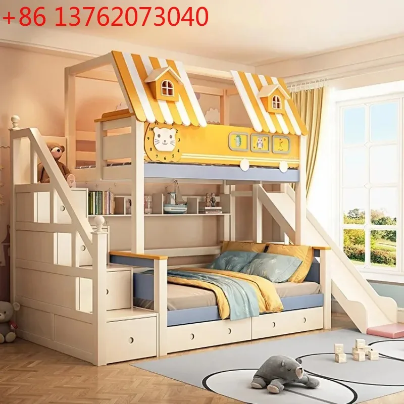 سرير أطفال خشبي من نوع لوفت مع - مراجعة Bunk Bed With Stairs And Slide وسعره