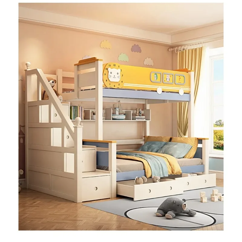 سرير أطفال خشبي من نوع لوفت مع - مراجعة Bunk Bed With Stairs And Slide وسعره