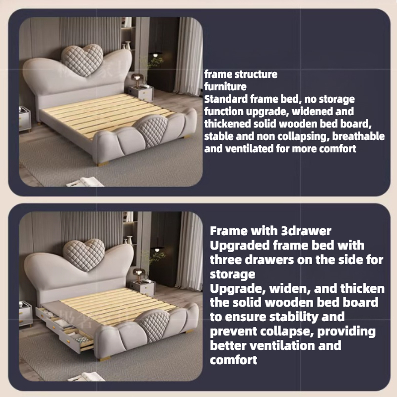 سرير مزدوج مقاس 200×220 سم مع  - مراجعة King Size Bed Frame With Storage Drawers وسعره