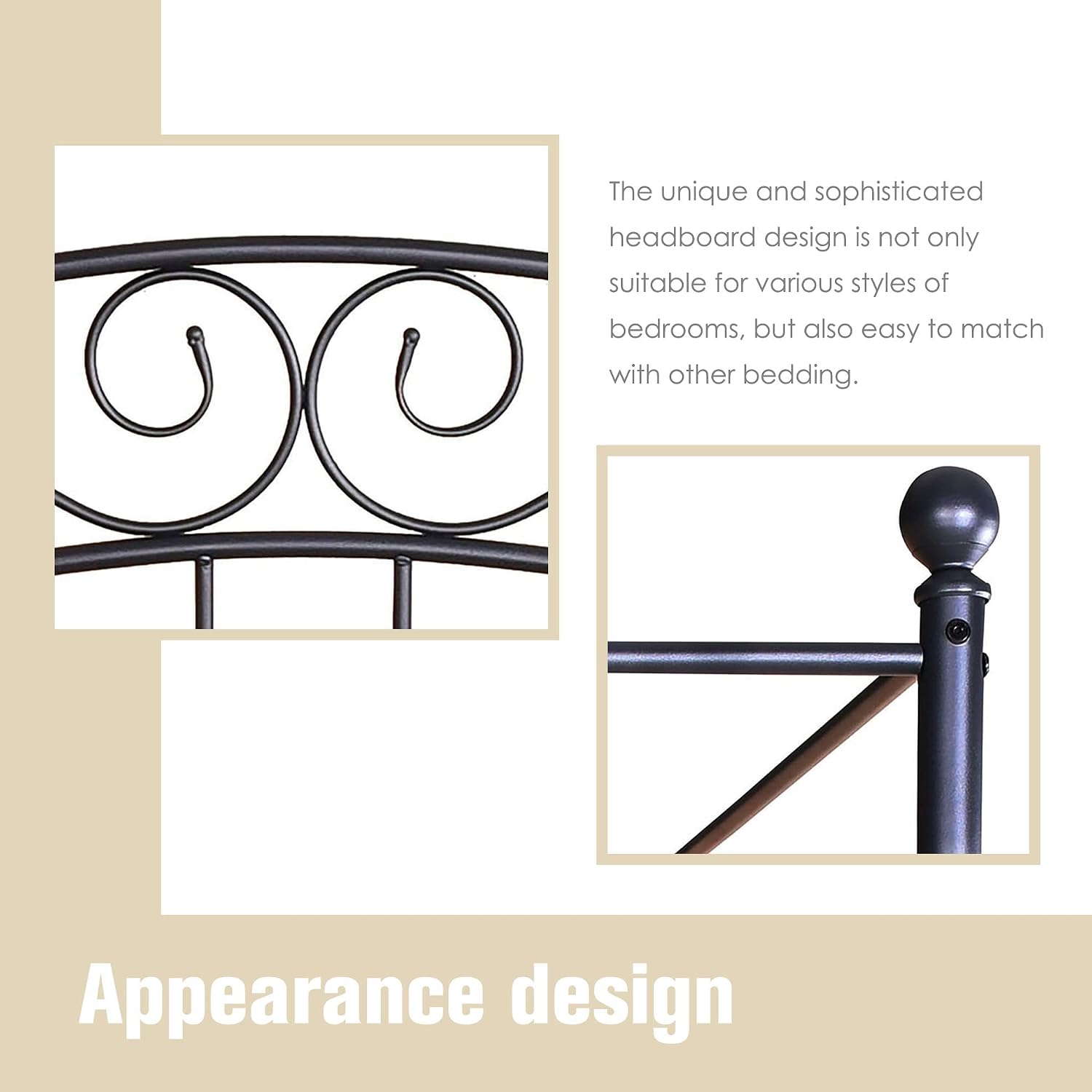 إطار سرير معدني بحجم كوين مع م - مراجعة Canopy Bed Frame Metal Queen وسعره