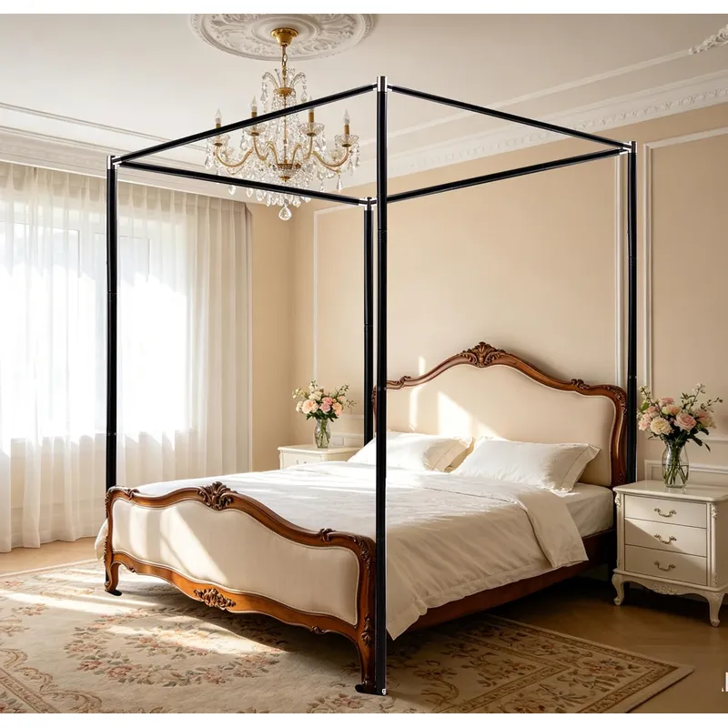 إطار سرير بتصميم مظلة من الفول - مراجعة Canopy Bed Frame Metal Queen وسعره