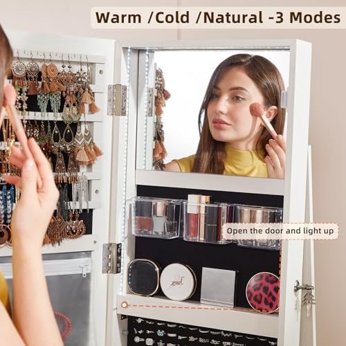 فلوتيد 360 °   خزانة مجوهرات د - مراجعة Full Length Mirror Jewelry Armoire وسعره