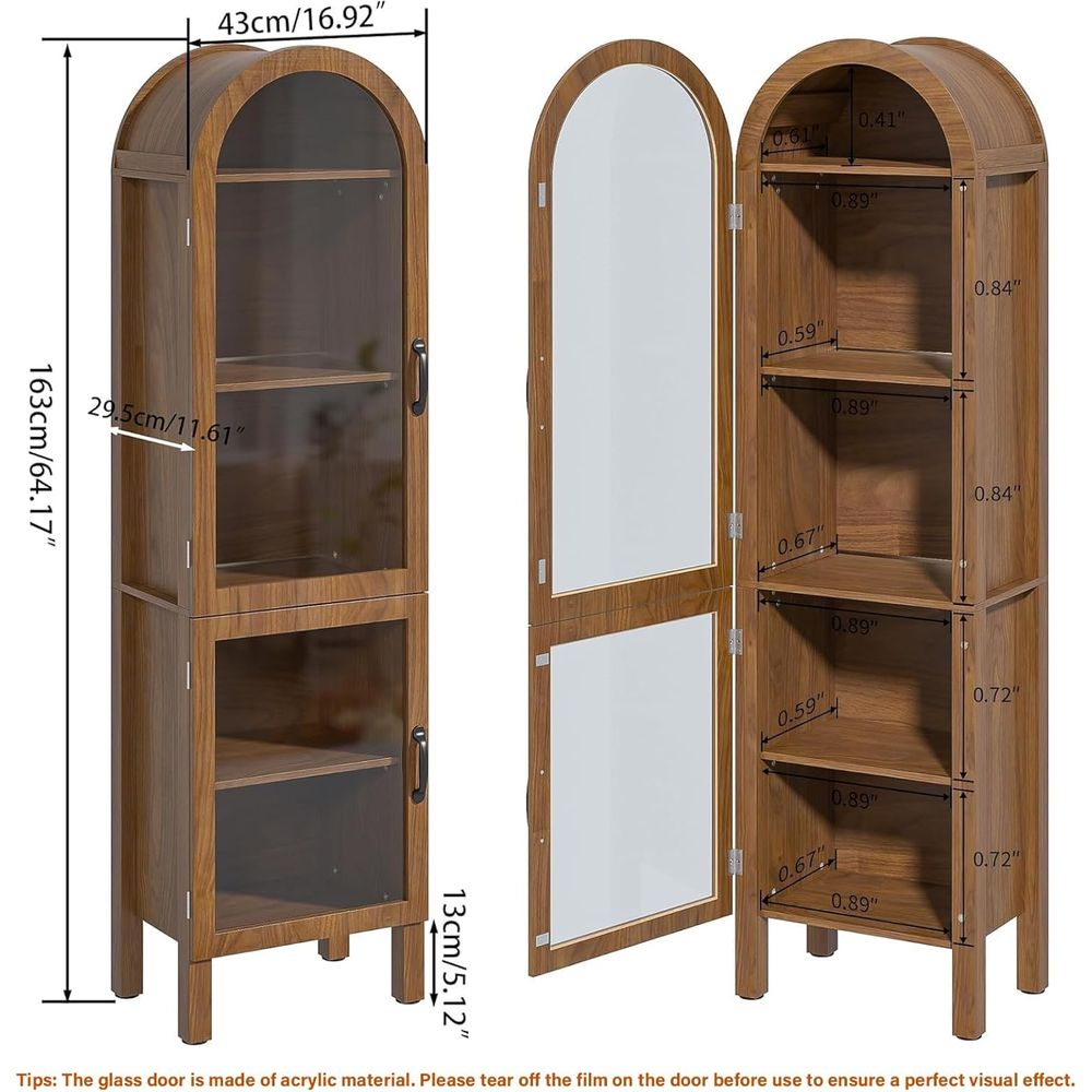 خزانة عرض مقوسة بارتفاع 64.17  - مراجعة Storage وسعره