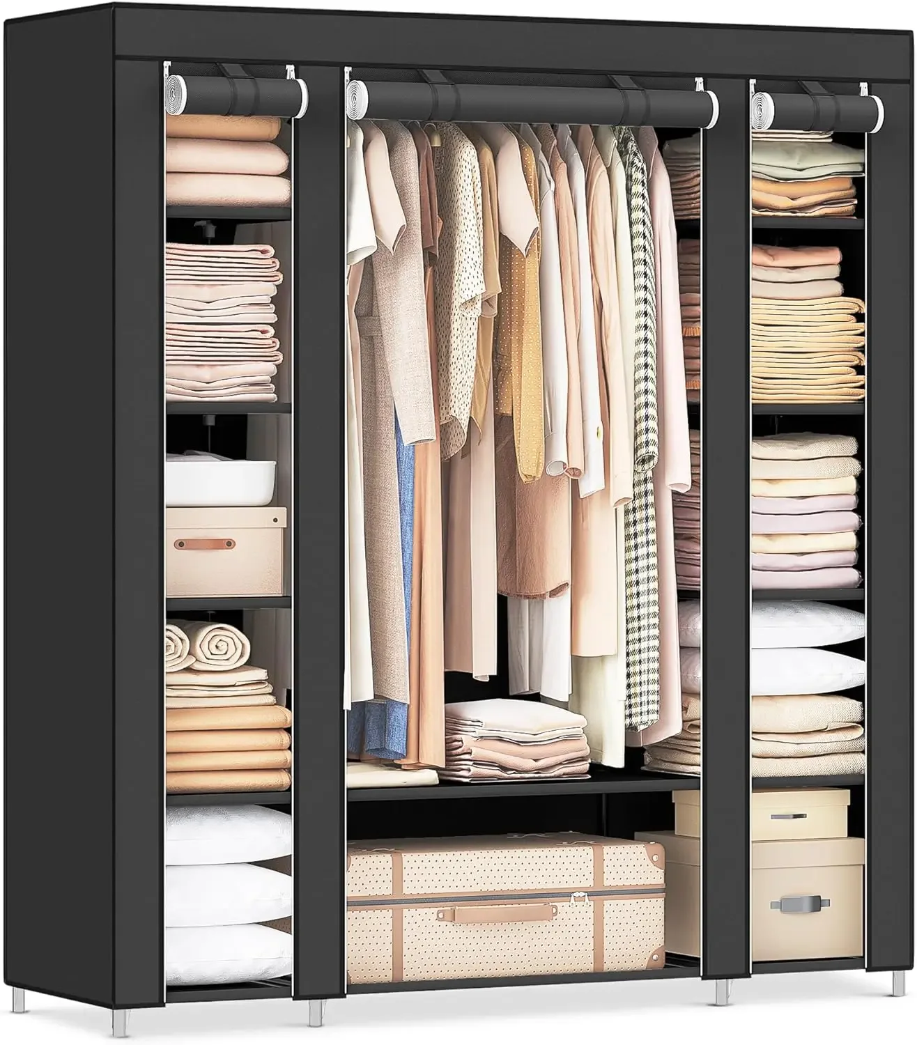 خزانة ملابس محمولة من Cheng-Cl - مراجعة Wardrobe Closet Portable Fabric Cover وسعره