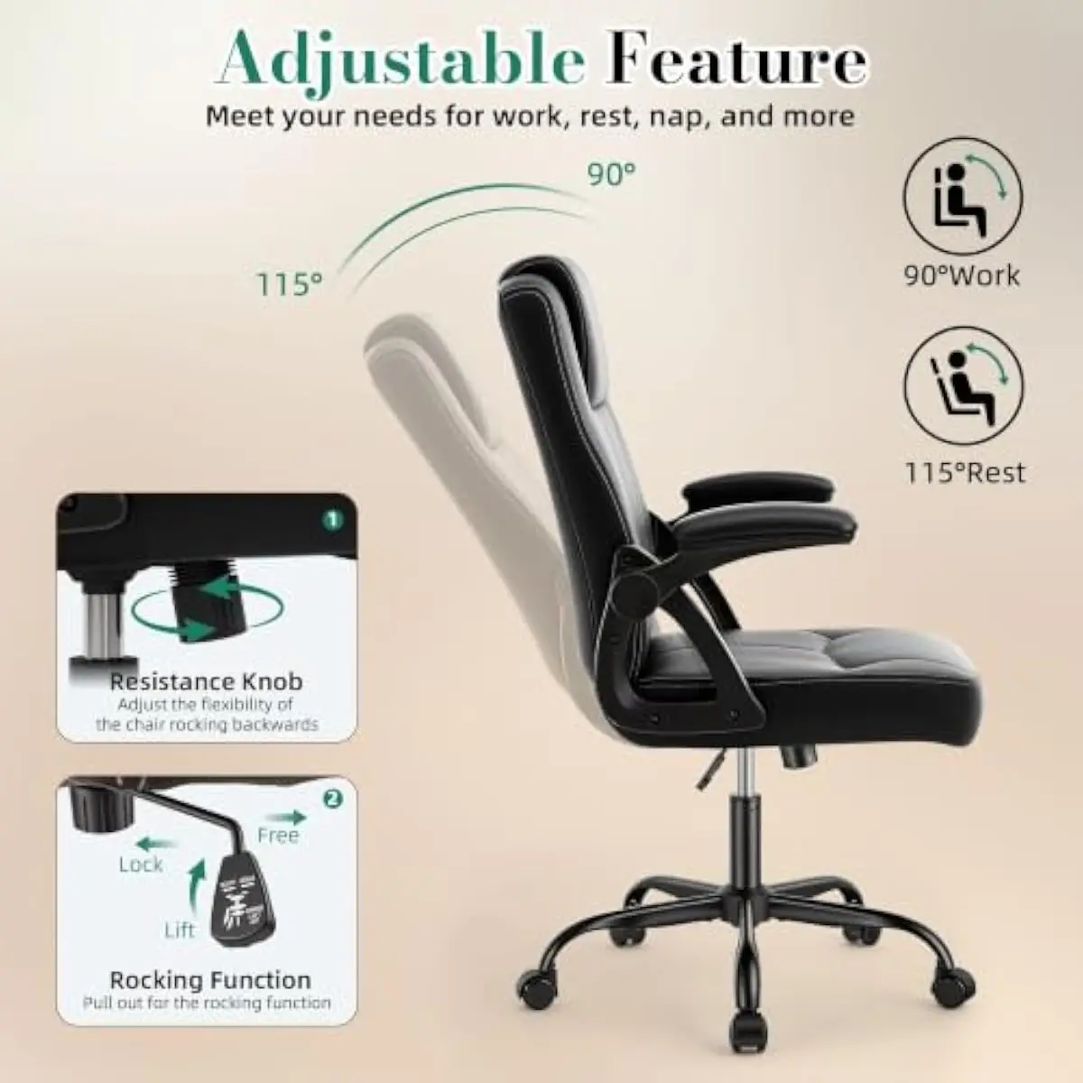 كرسي مكتب مريح بتصميم مريح للظ - مراجعة Chairs وسعره