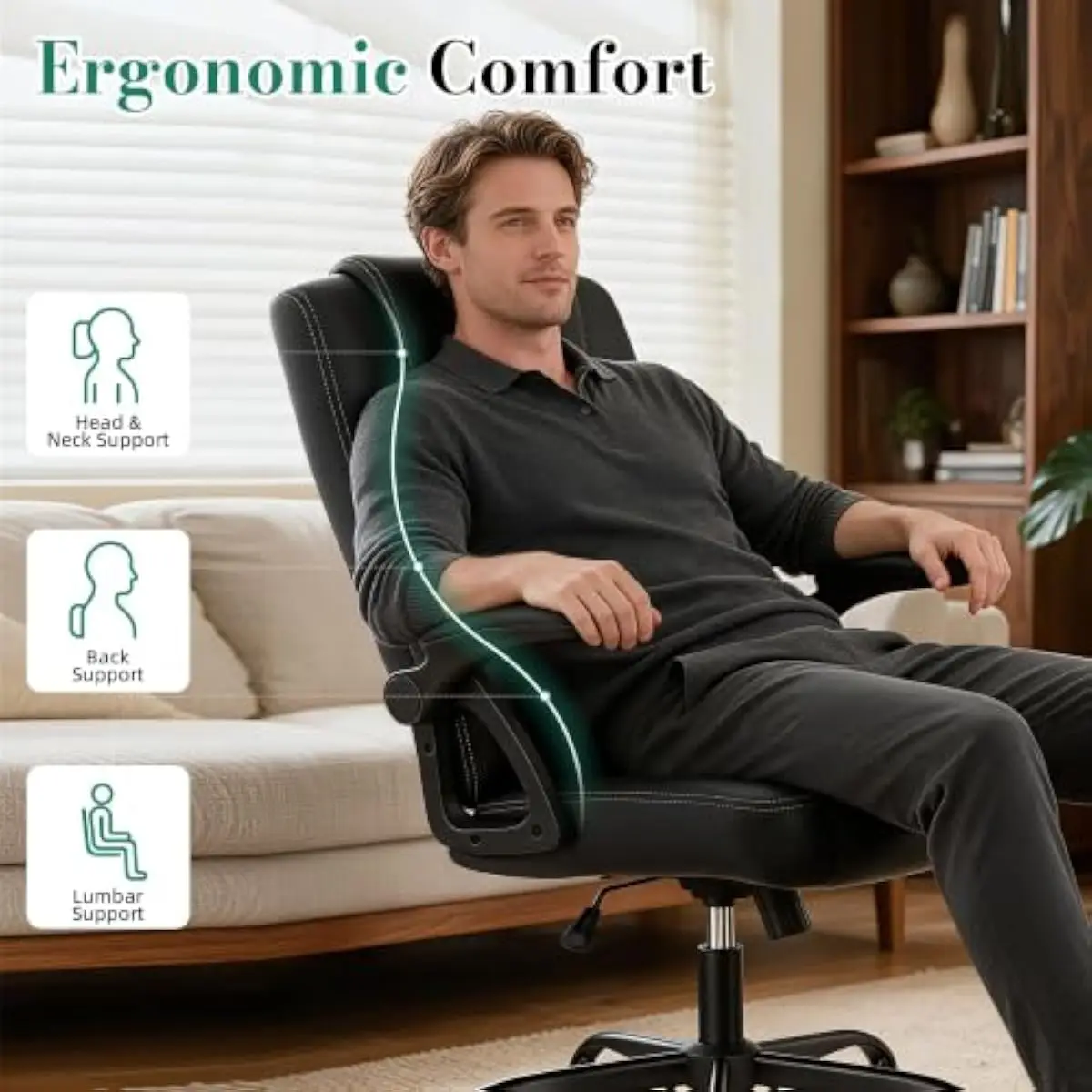 كرسي مكتب مريح بتصميم مريح للظ - مراجعة Chairs وسعره