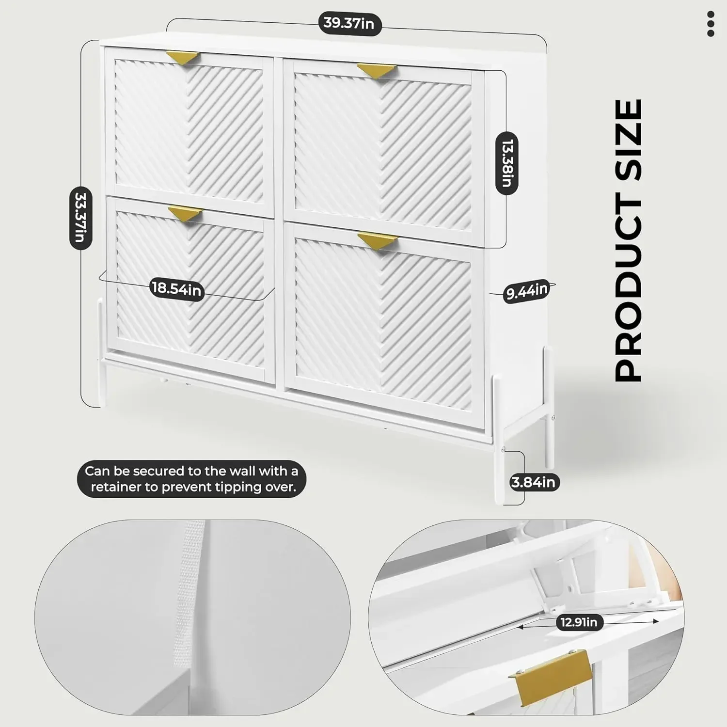 خزانة أحذية بـ 4 أدراج قابلة ل - مراجعة Shoe Rack Cabinet Narrow Entryway وسعره
