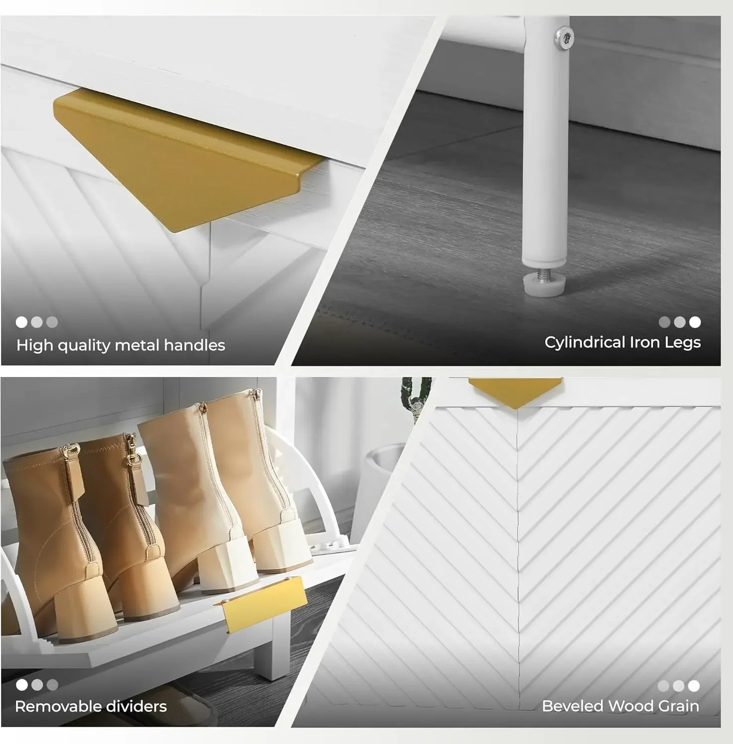 خزانة أحذية بـ 4 أدراج قابلة ل - مراجعة Shoe Rack Cabinet Narrow Entryway وسعره