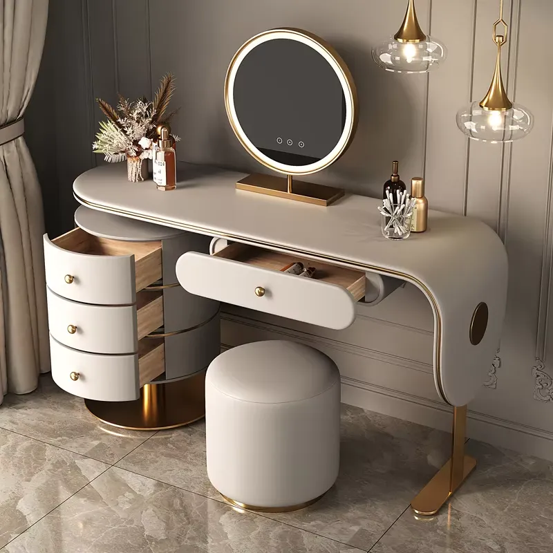 طاولة تزيين خشبية مخصصة عالية  - مراجعة Dressing Table Vanity With Lighted Mirror وسعره