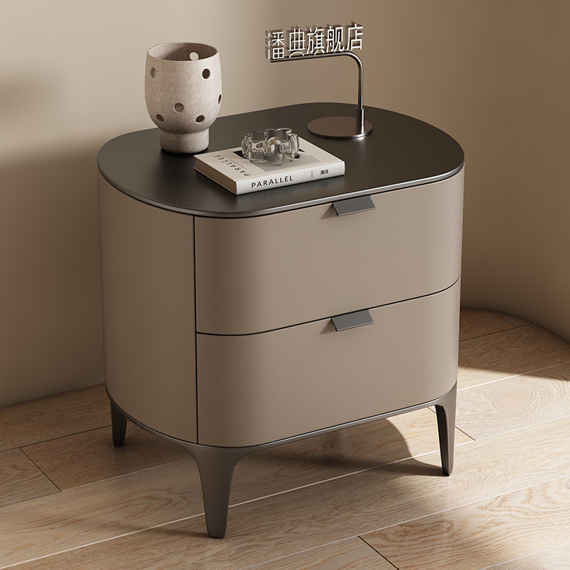طاولات جانبية فاخرة من الجلد ا - مراجعة Solid Wood Nightstand 2 Drawers وسعره