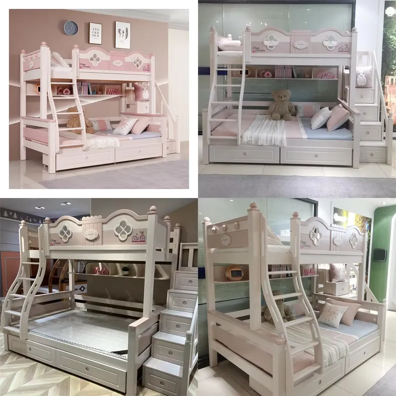 سرير أطفال فاخر حديث بتصميم ال - مراجعة Bunk Bed With Stairs And Slide وسعره