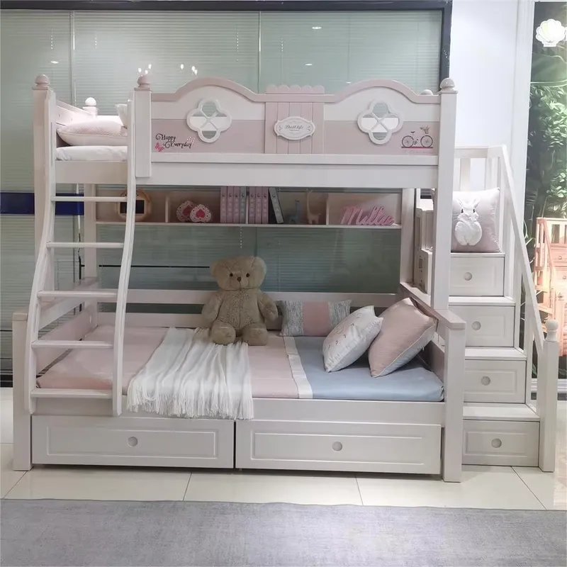 سرير أطفال فاخر حديث بتصميم ال - مراجعة Bunk Bed With Stairs And Slide وسعره