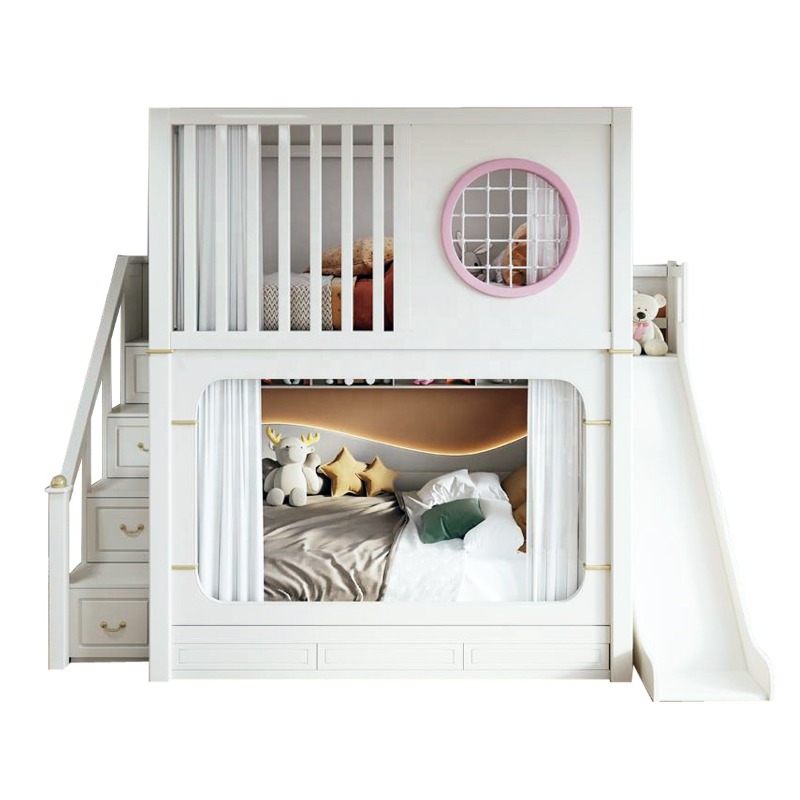 سرير بطابقين للأطفال مع زحليقة - مراجعة Bunk Bed With Stairs And Slide وسعره
