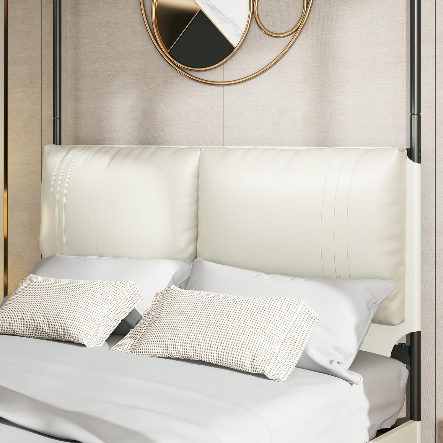إطار سرير كوين مع مظلة، لوح رأ - مراجعة Canopy Bed Frame Metal Queen وسعره