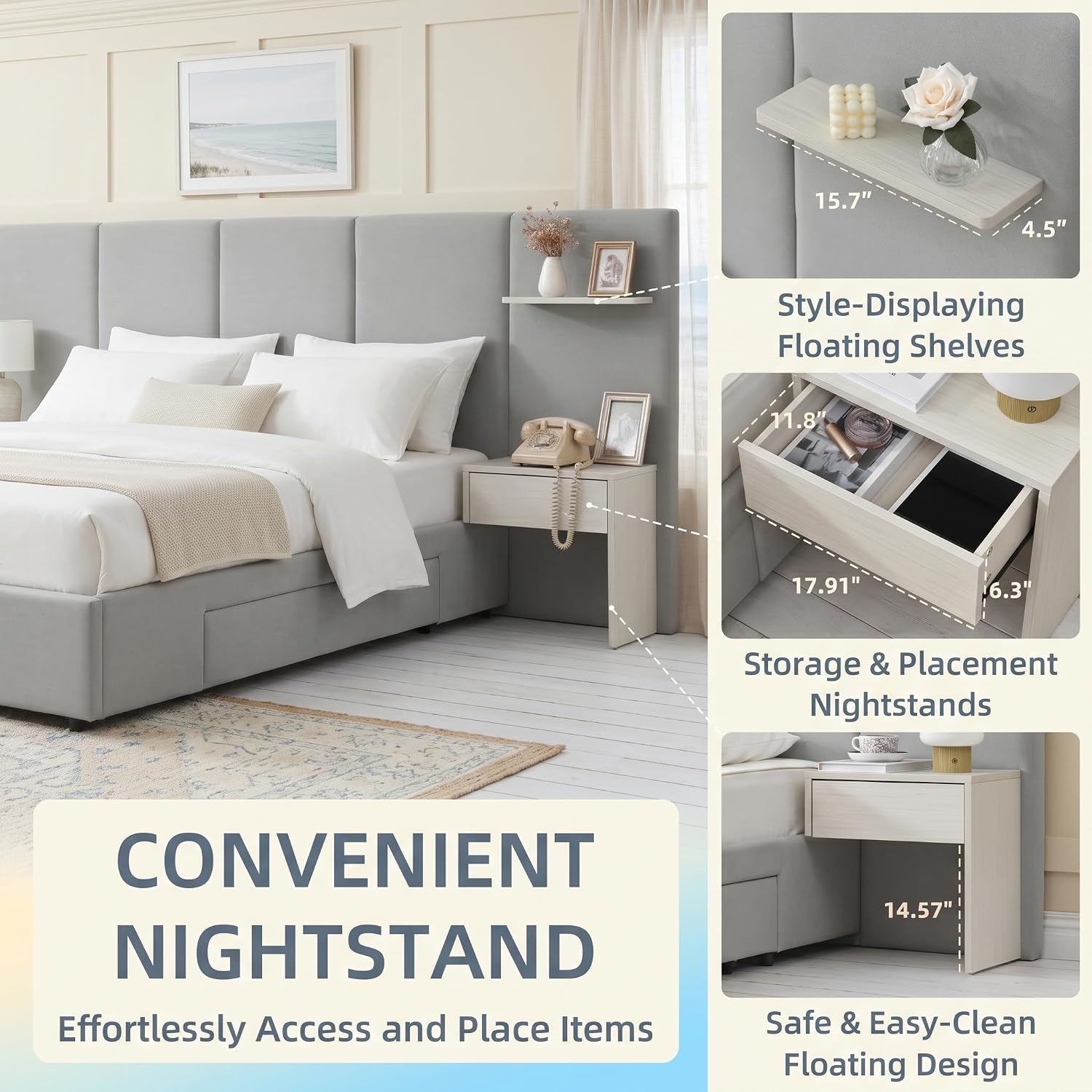 إطار سرير بحجم كينج مع مساحة ت - مراجعة King Size Bed Frame With Storage Drawers وسعره