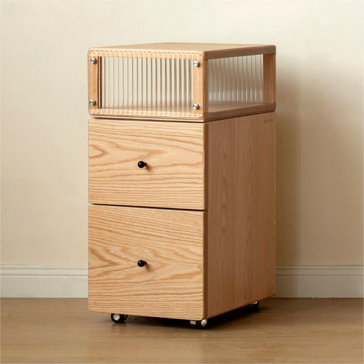 # طاولة سرير فندقية من خشب الب - مراجعة Solid Wood Nightstand 2 Drawers وسعره
