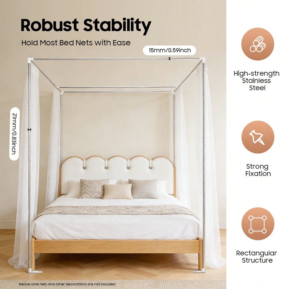 إطار سرير مظلي 2×2 متر من الفو - مراجعة Canopy Bed Frame Metal Queen وسعره