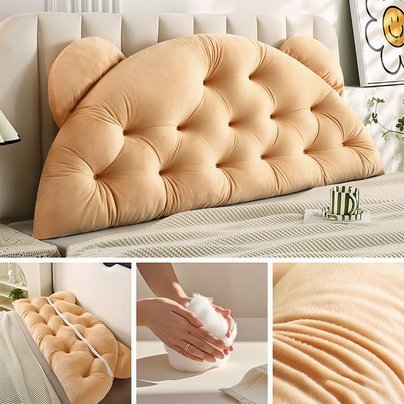 وسادة ظهر سرير بتصميم أذن دب،  - مراجعة Headboard Cushion Backrest Tatami وسعره