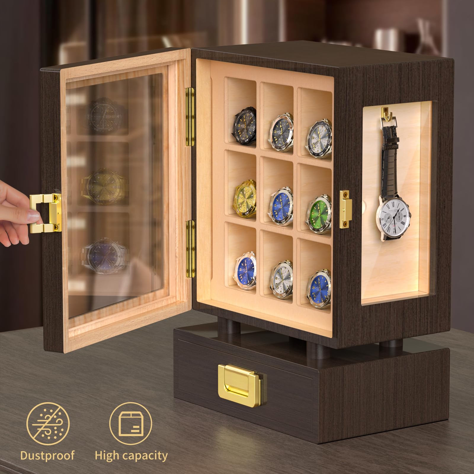 صندوق تخزين ساعات خشبي مستطيل  - مراجعة Storage وسعره