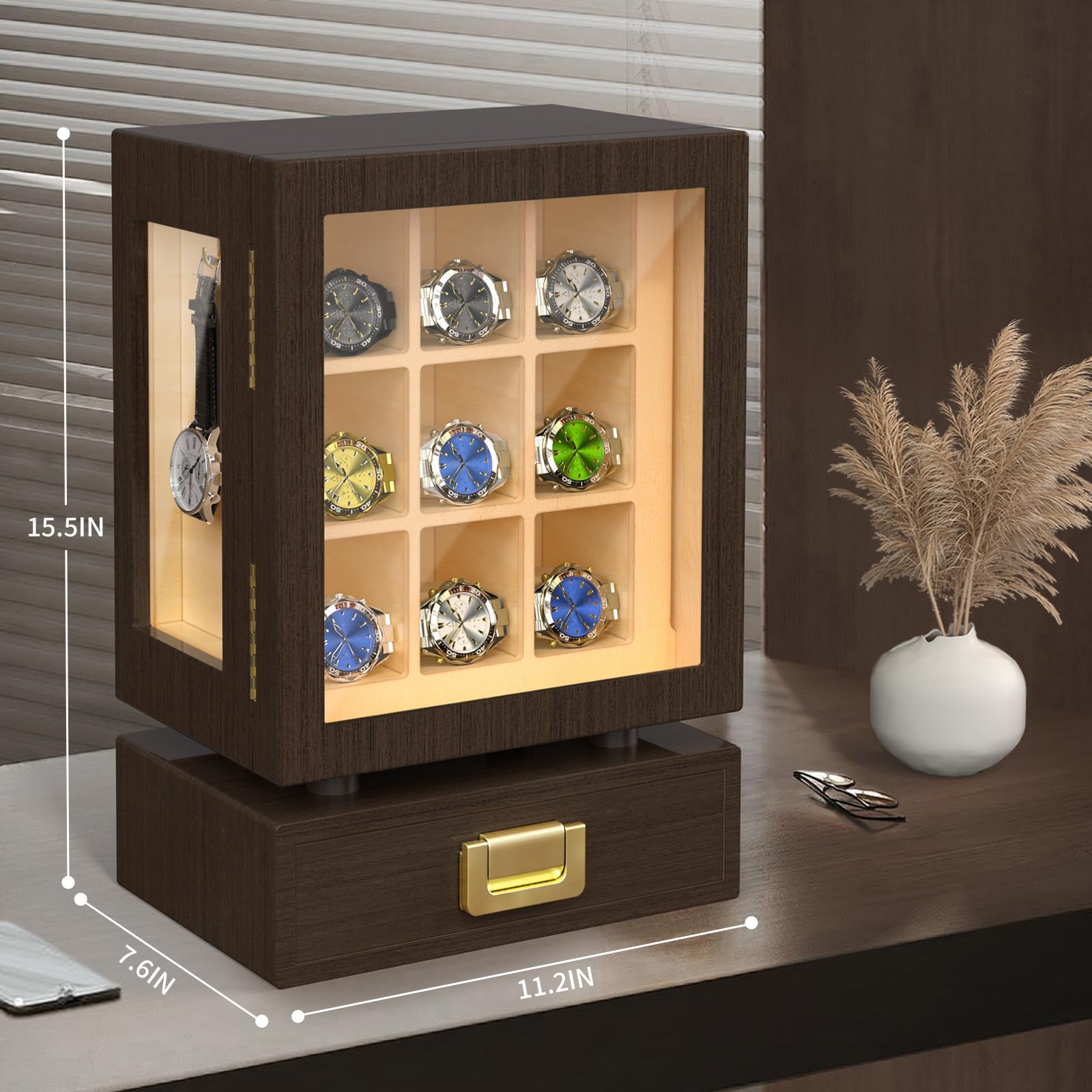 صندوق تخزين ساعات خشبي مستطيل  - مراجعة Storage وسعره