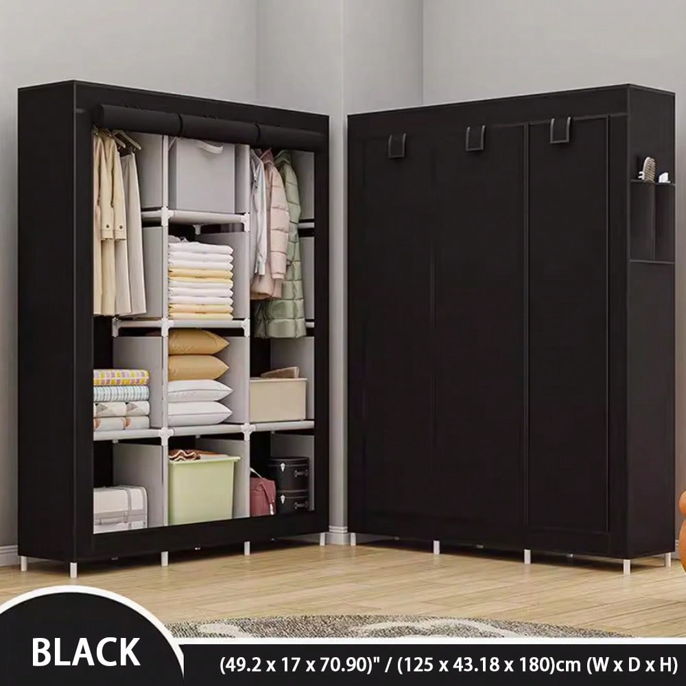 خزانة ملابس محمولة بطول 71 بوص - مراجعة Wardrobe Closet Portable Fabric Cover وسعره