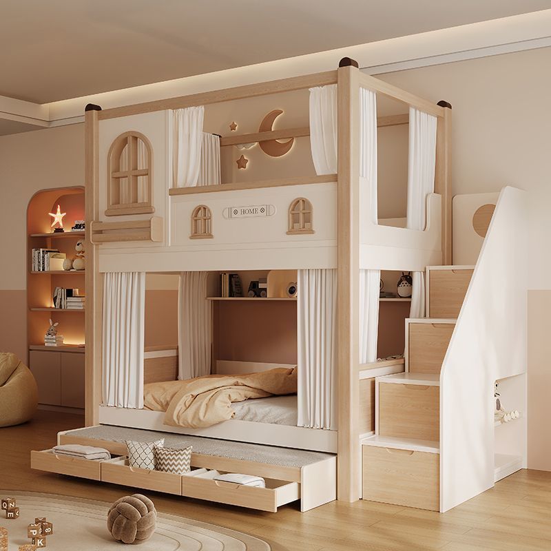 سرير أطفال بطابقين مع زحليقة و - مراجعة Bunk Bed With Stairs And Slide وسعره