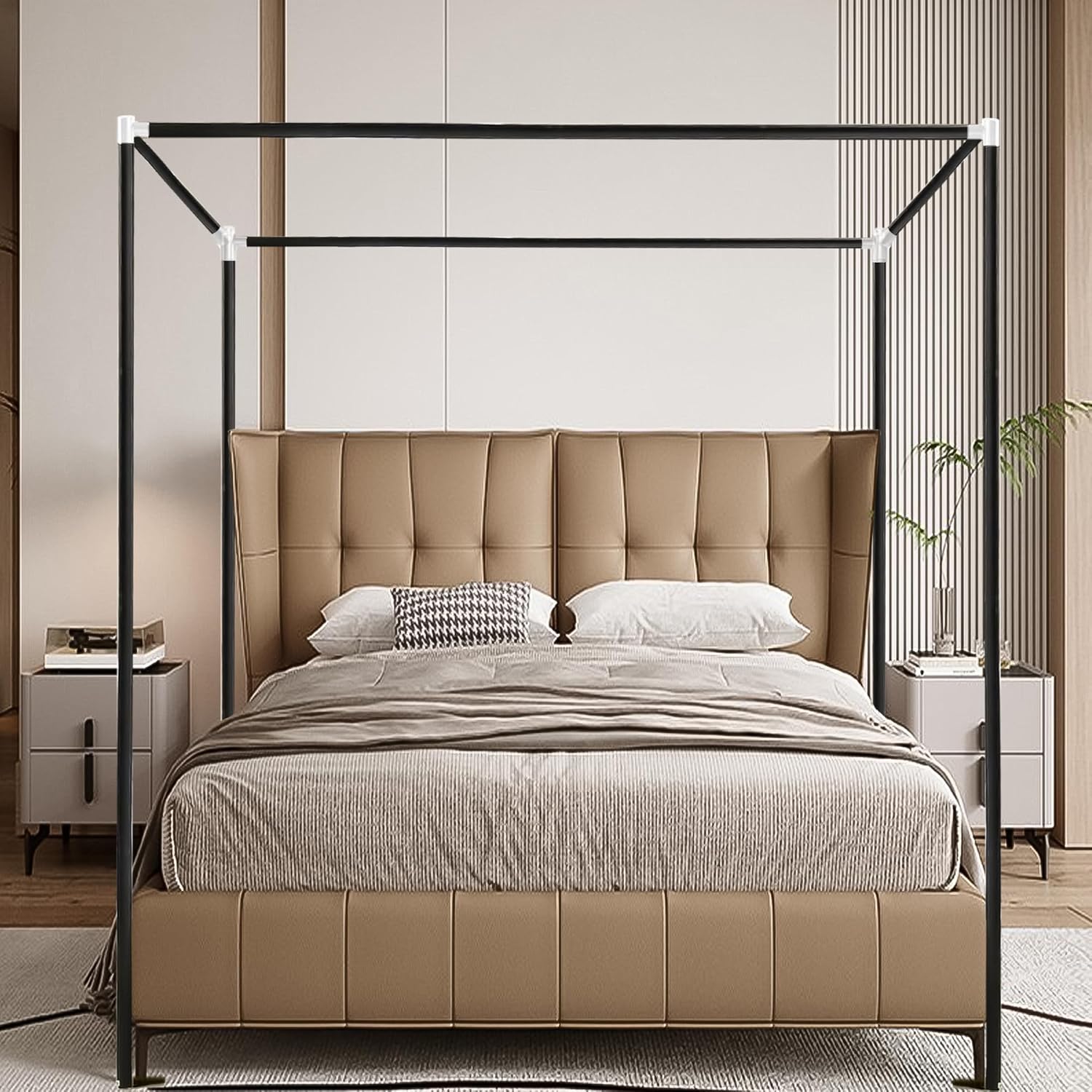 إطار سرير مظلي من الفولاذ المق - مراجعة Canopy Bed Frame Metal Queen وسعره