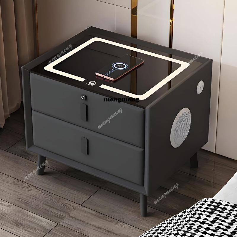 منضدة ذكية من الخشب الصلب، شحن - مراجعة Solid Wood Nightstand 2 Drawers وسعره