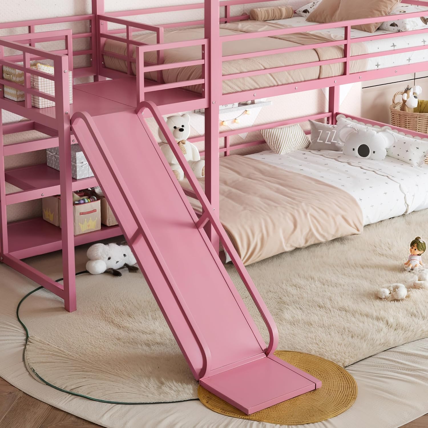 سرير مزدوج بدرجين مع منزلق ودر - مراجعة Bunk Bed With Stairs And Slide وسعره