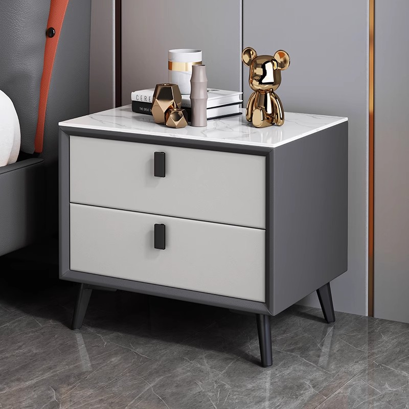 طاولة سرير جانبية من الخشب الص - مراجعة Solid Wood Nightstand 2 Drawers وسعره