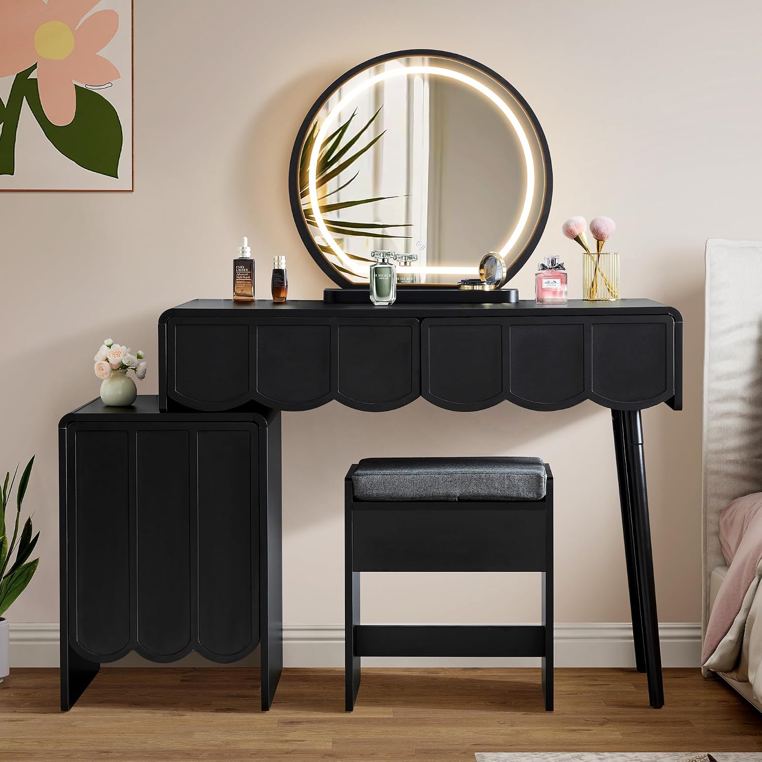 طاولة زينة مع مرآة وإضاءة، طاو - مراجعة Dressing Table Vanity With Lighted Mirror وسعره