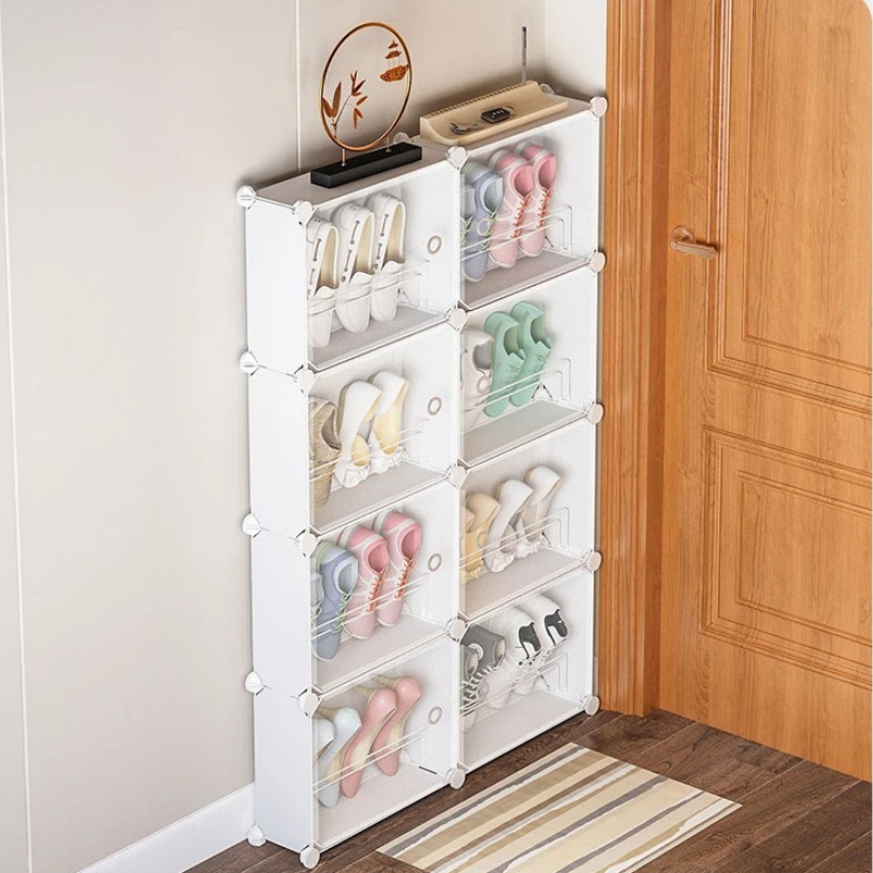 ‌ رف أحذية بدون مثقاب فوق البا - مراجعة Shoe Rack Cabinet Narrow Entryway وسعره
