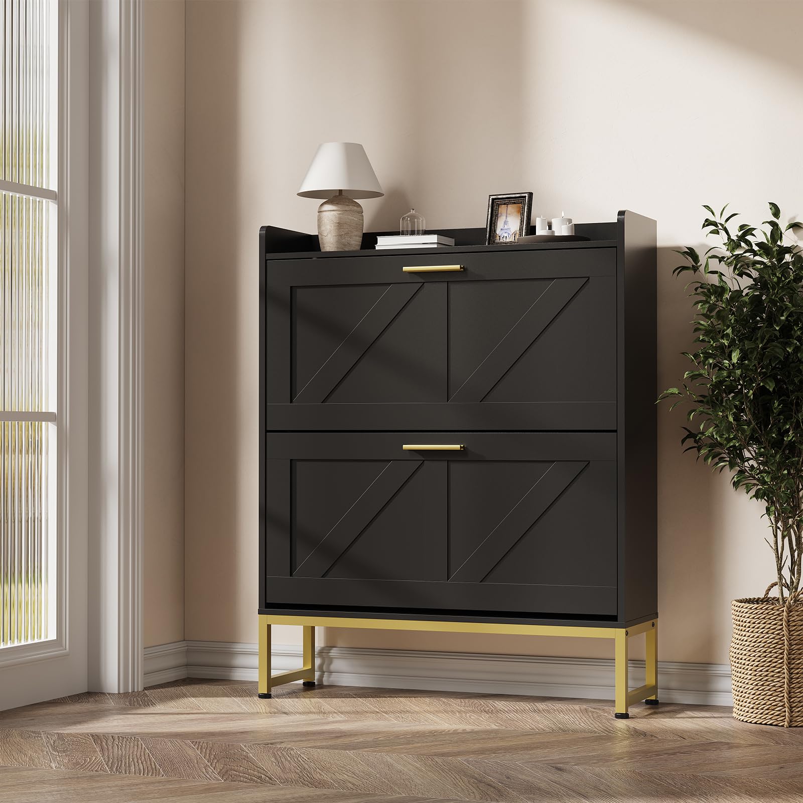 خزانة أحذية ضيقة للمدخل مع أدر - مراجعة Shoe Rack Cabinet Narrow Entryway وسعره