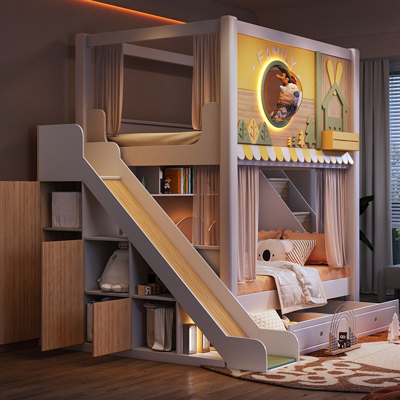سرير أطفال بطابقين بتصميم غابة - مراجعة Bunk Bed With Stairs And Slide وسعره