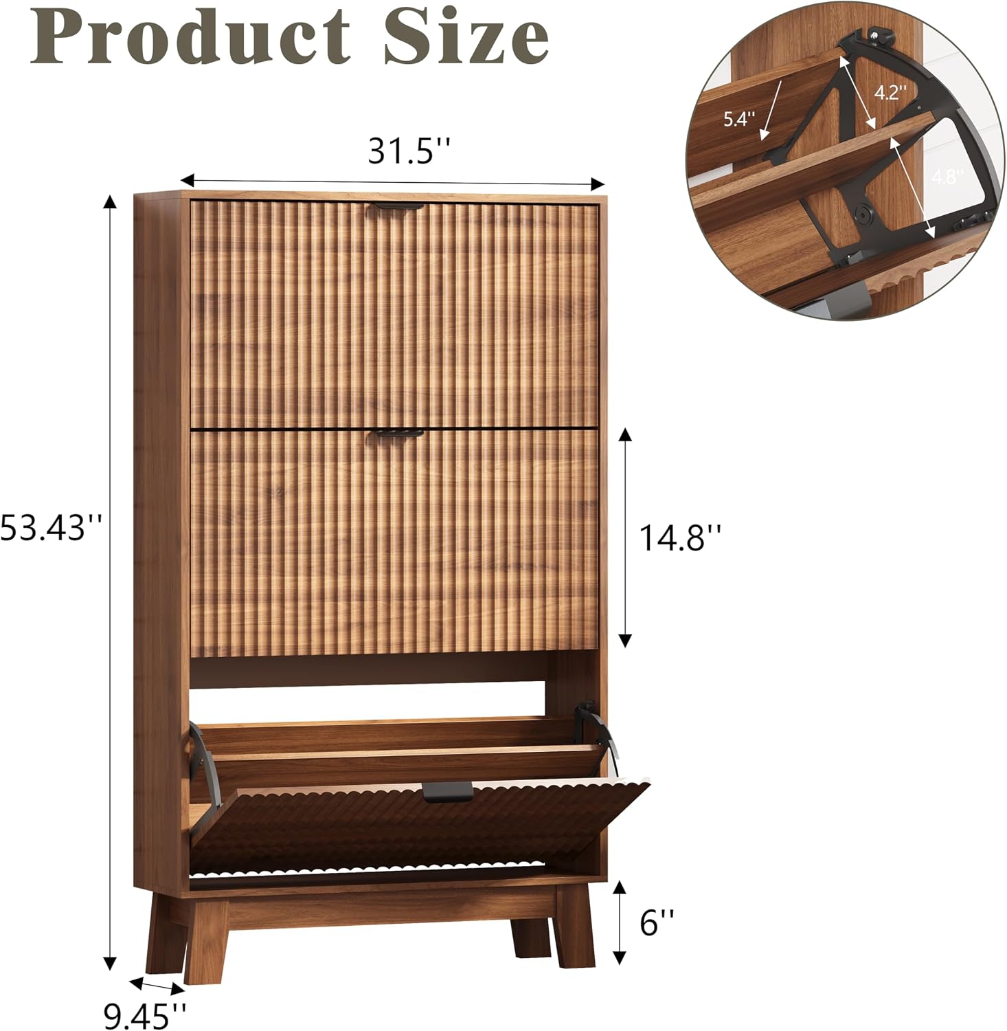 خزانة أحذية للمدخل مع 3 أدراج  - مراجعة Shoe Rack Cabinet Narrow Entryway وسعره