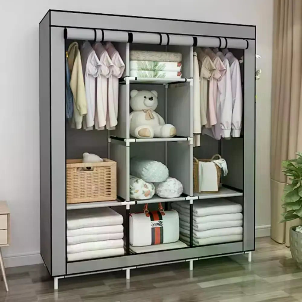 خزانة ملابس محمولة مغطاة بقماش - مراجعة Wardrobe Closet Portable Fabric Cover وسعره