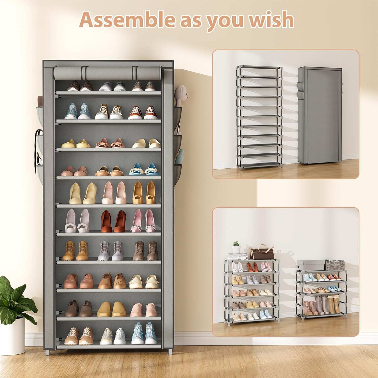 منظم أحذية عمودي ضيق، رف أحذية - مراجعة Shoe Rack Cabinet Narrow Entryway وسعره