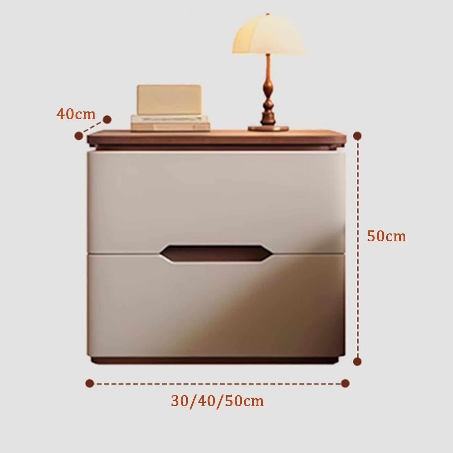 طاولات جانبية للسرير في غرفة ا - مراجعة Solid Wood Nightstand 2 Drawers وسعره